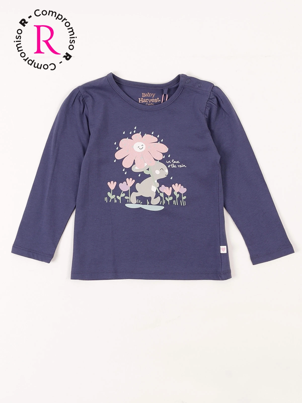 POLERA MANGA LARGA ALGODÓN NIÑA BABY HARVEST CONEJITO - 1