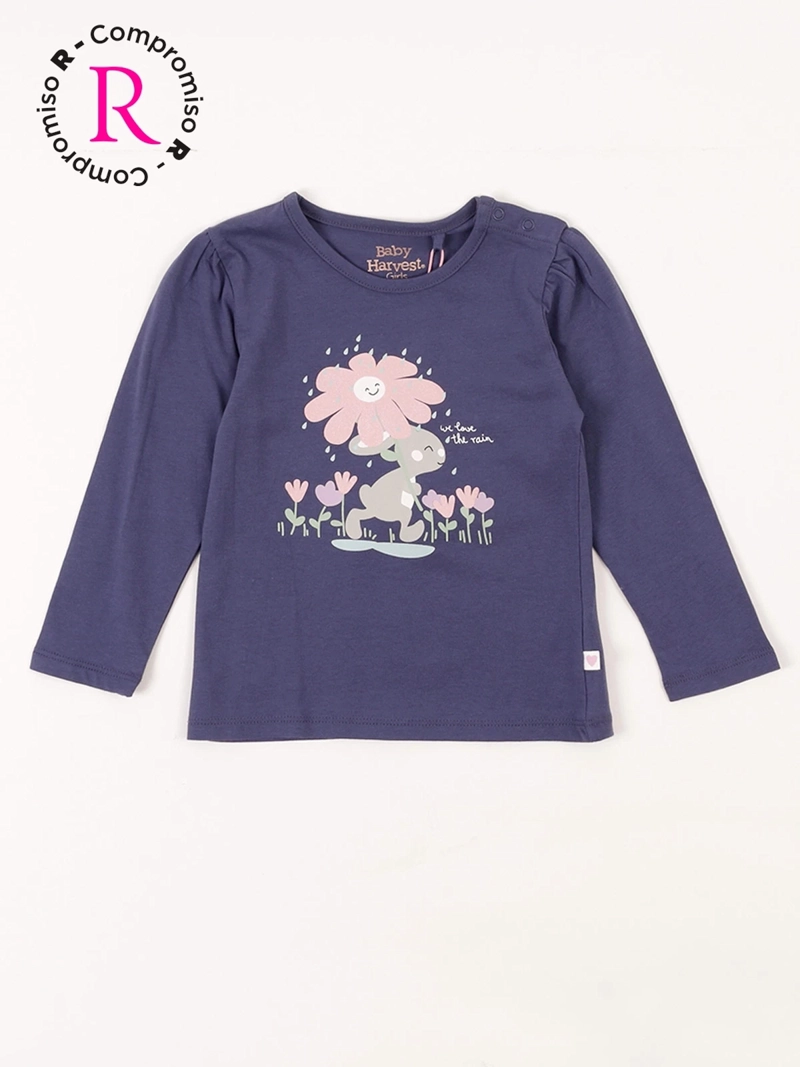POLERA MANGA LARGA ALGODÓN NIÑA BABY HARVEST CONEJITO - 1