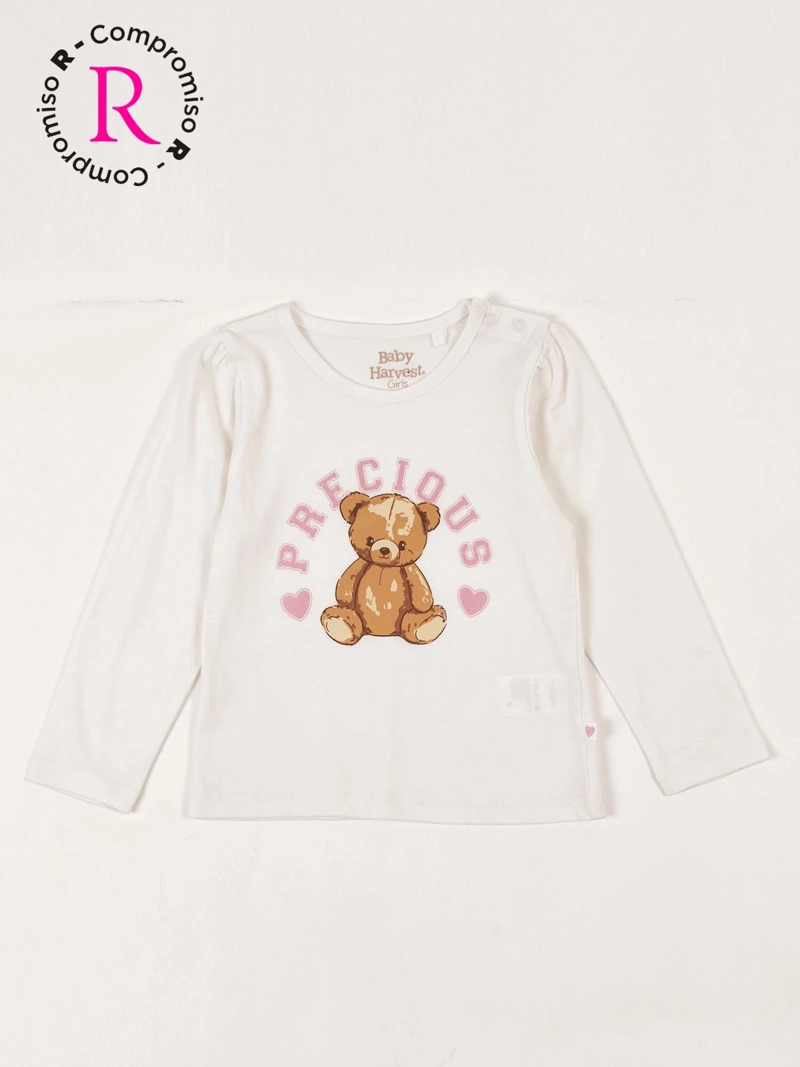 POLERA MANGA LARGA ALGODÓN NIÑA BABY HARVEST CONEJITO - 1