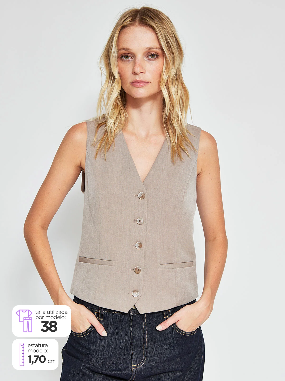 BLAZER MUJER ONLY BOTONES Y BOLSILLOS FRONTALES - 1