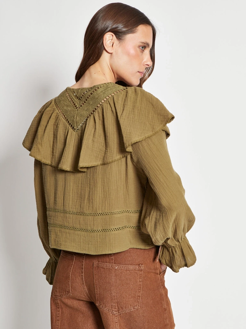 BLUSA MUJER TATIENNE ALGODÓN VUELO GRANDE - 2