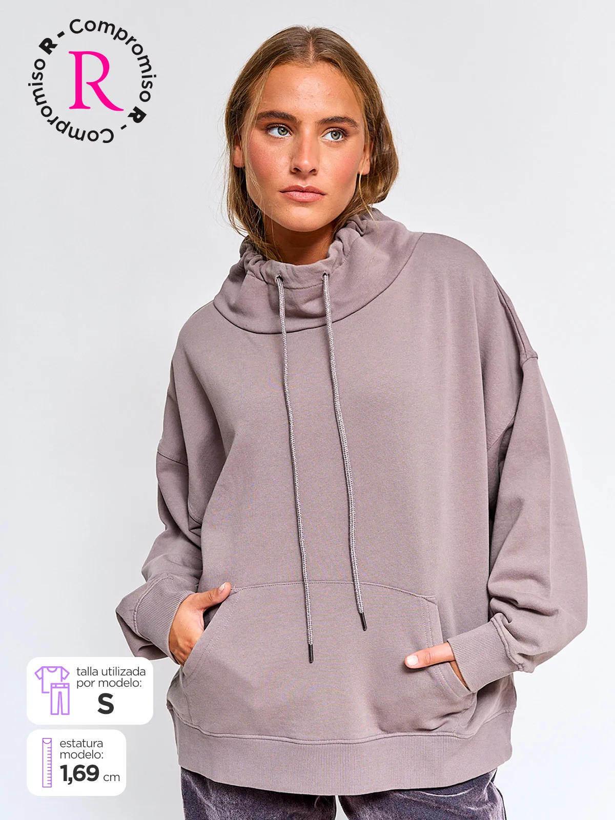 POLERÓN MUJER BARBADOS ALGODÓN CUELLO SUBIDO - 1