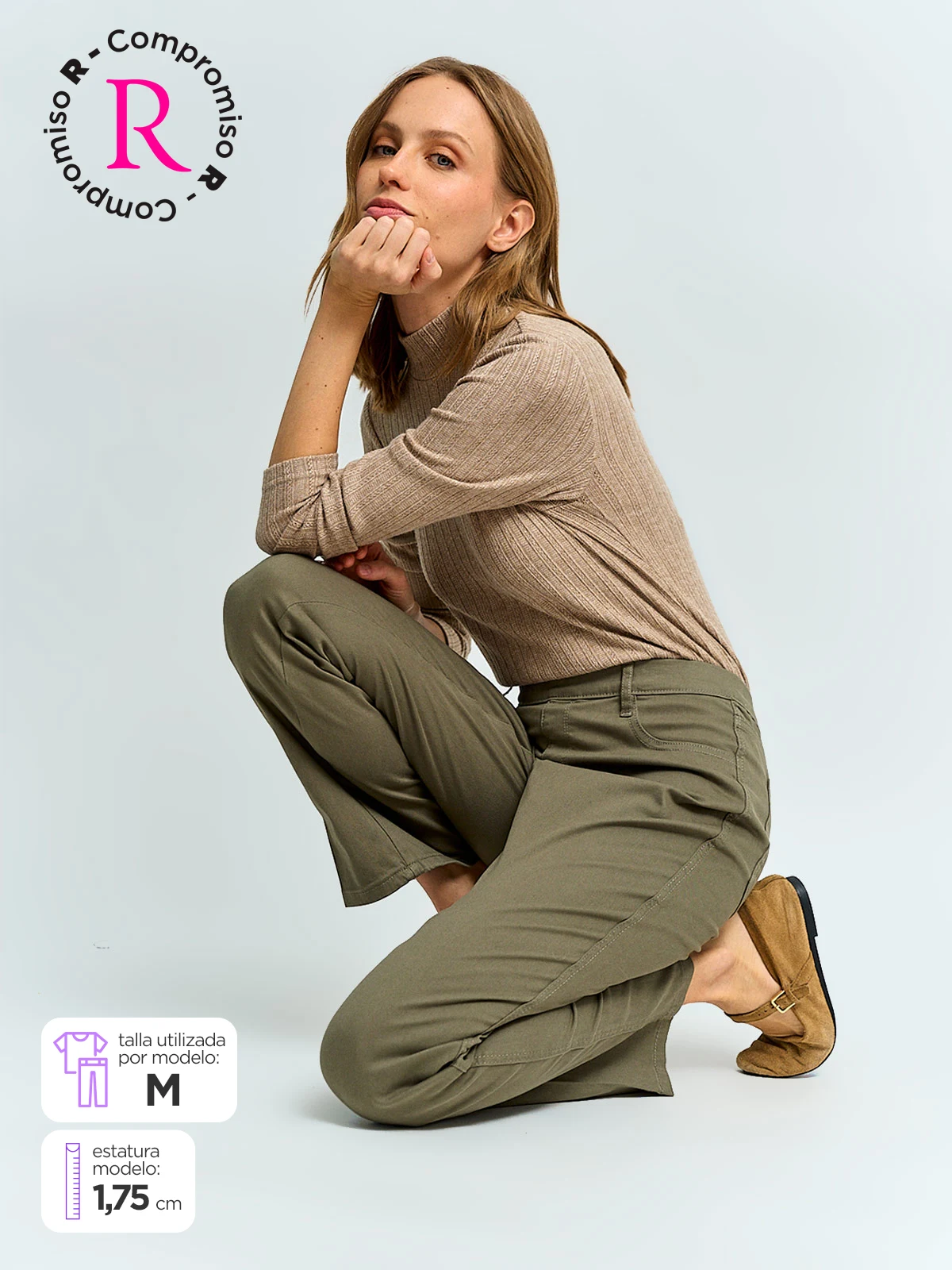 CALZA MUJER AZIZ ALGODÓN TIPO PIEL - 1