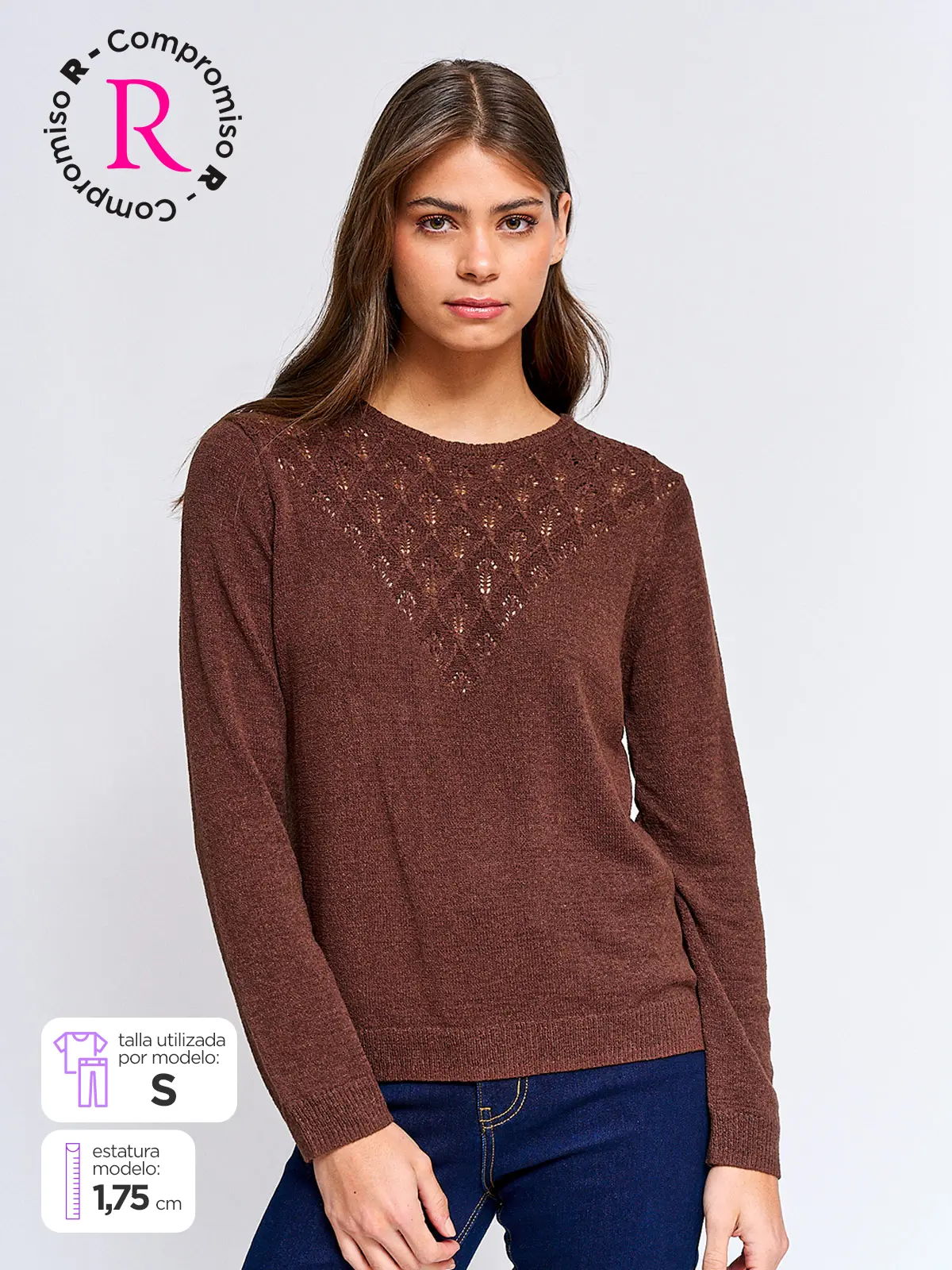SWEATER MUJER AZIZ MANGA LARGA - 1