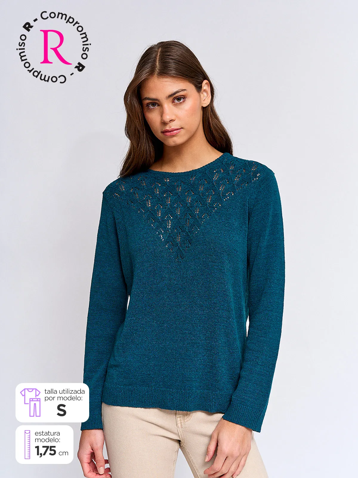 SWEATER MUJER AZIZ MANGA LARGA - 1