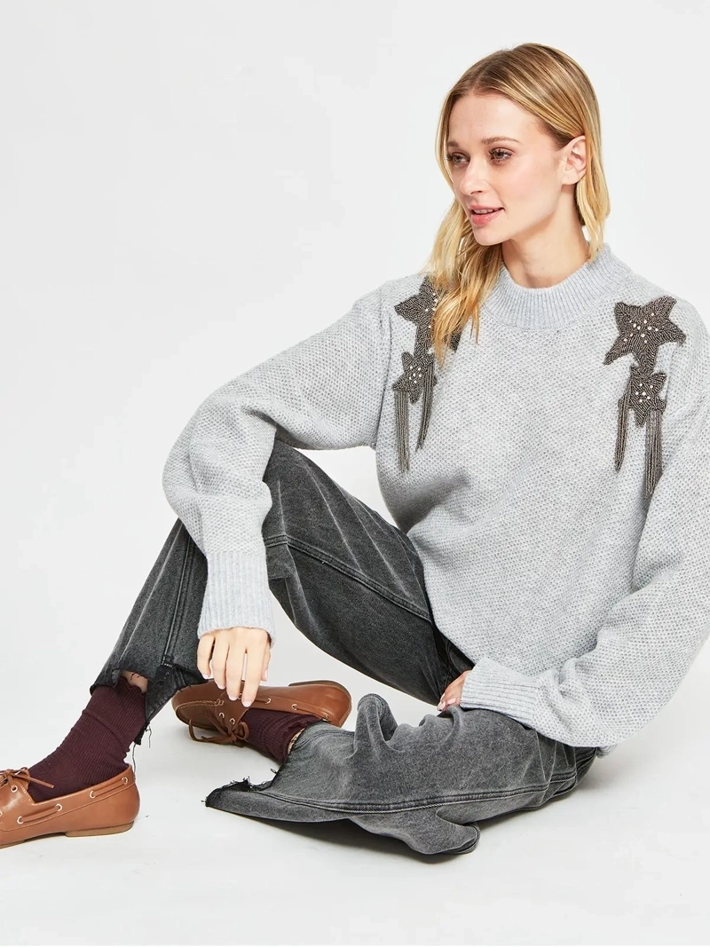 SWEATER MUJER BARBADOS APLICACIONES - 4