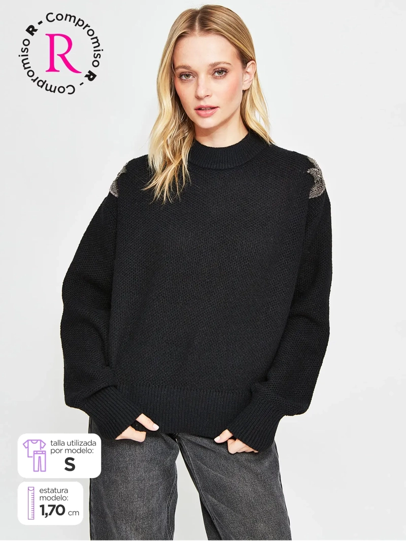 SWEATER MUJER BARBADOS APLICACIONES - 1
