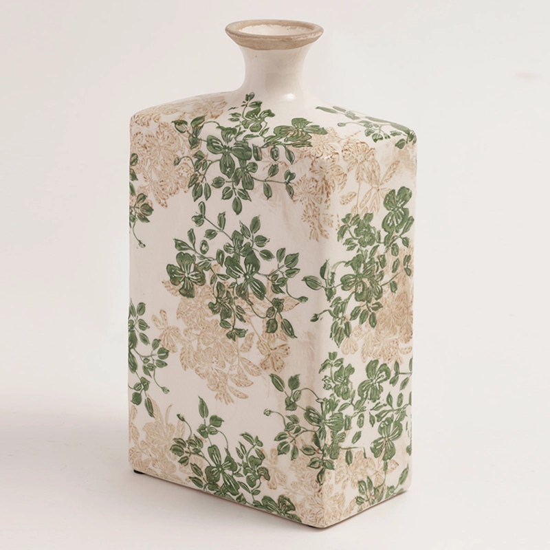 JARRÓN DECORATIVO RIPLEY HOME AMELIE BOTELLA CUADRADA VINTAGE - 2