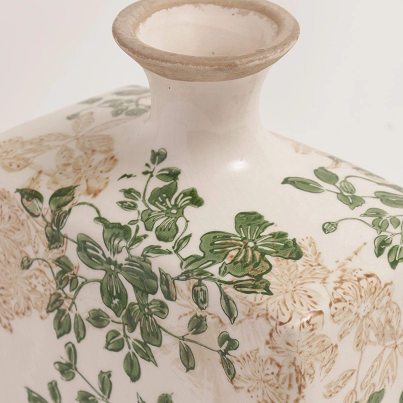 JARRÓN DECORATIVO RIPLEY HOME AMELIE BOTELLA CUADRADA VINTAGE - 3