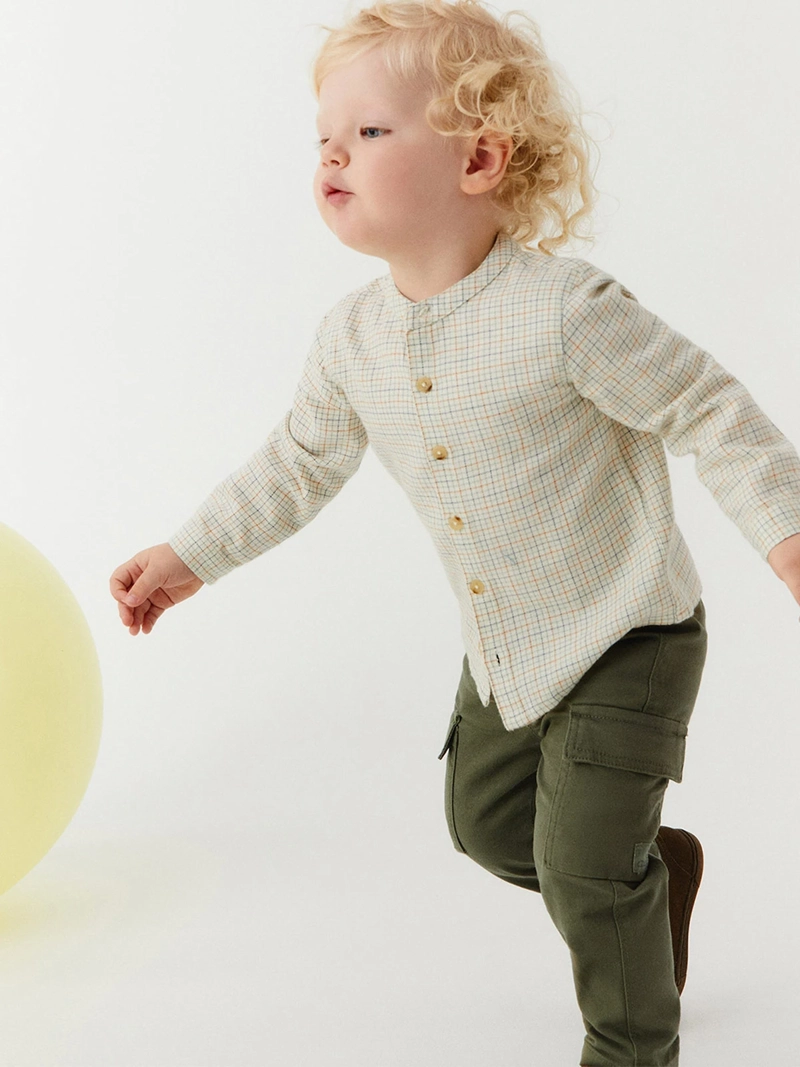 CAMISA NIÑO SFERA ALGODÓN MANGA LARGA - 1