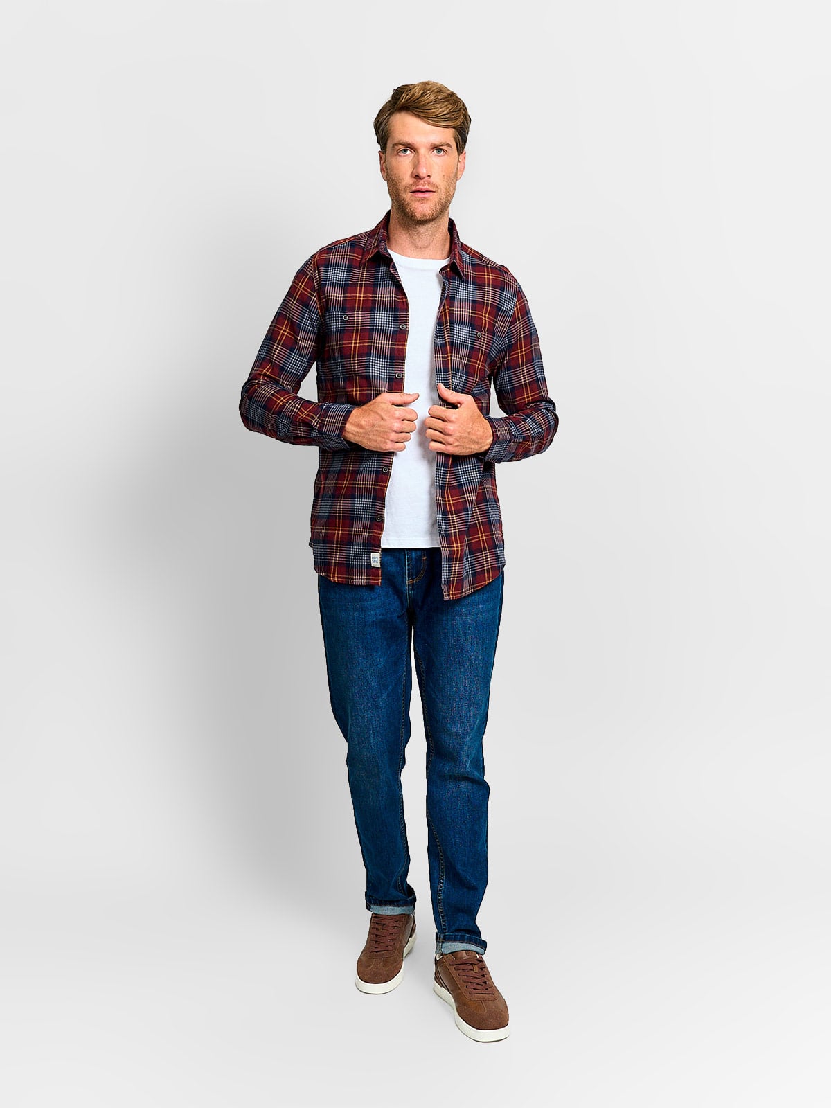 CAMISA HOMBRE REGATTA ALGODÓN MANGA LARGA FRANELA - 4