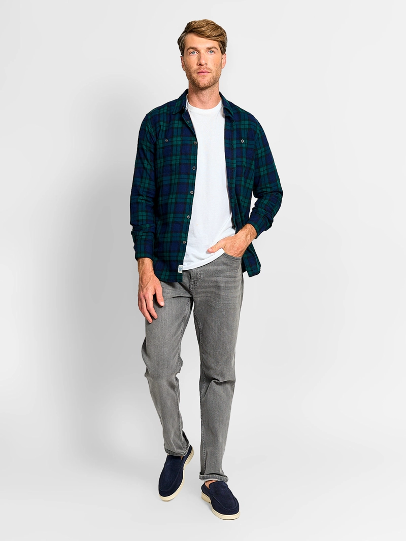 CAMISA HOMBRE REGATTA ALGODÓN MANGA LARGA FRANELA - 4