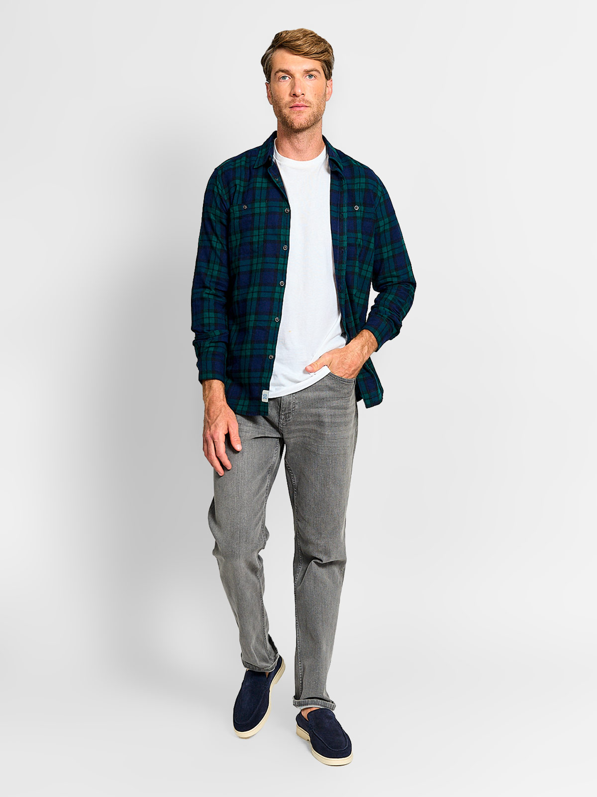 CAMISA HOMBRE REGATTA ALGODÓN MANGA LARGA FRANELA - 4