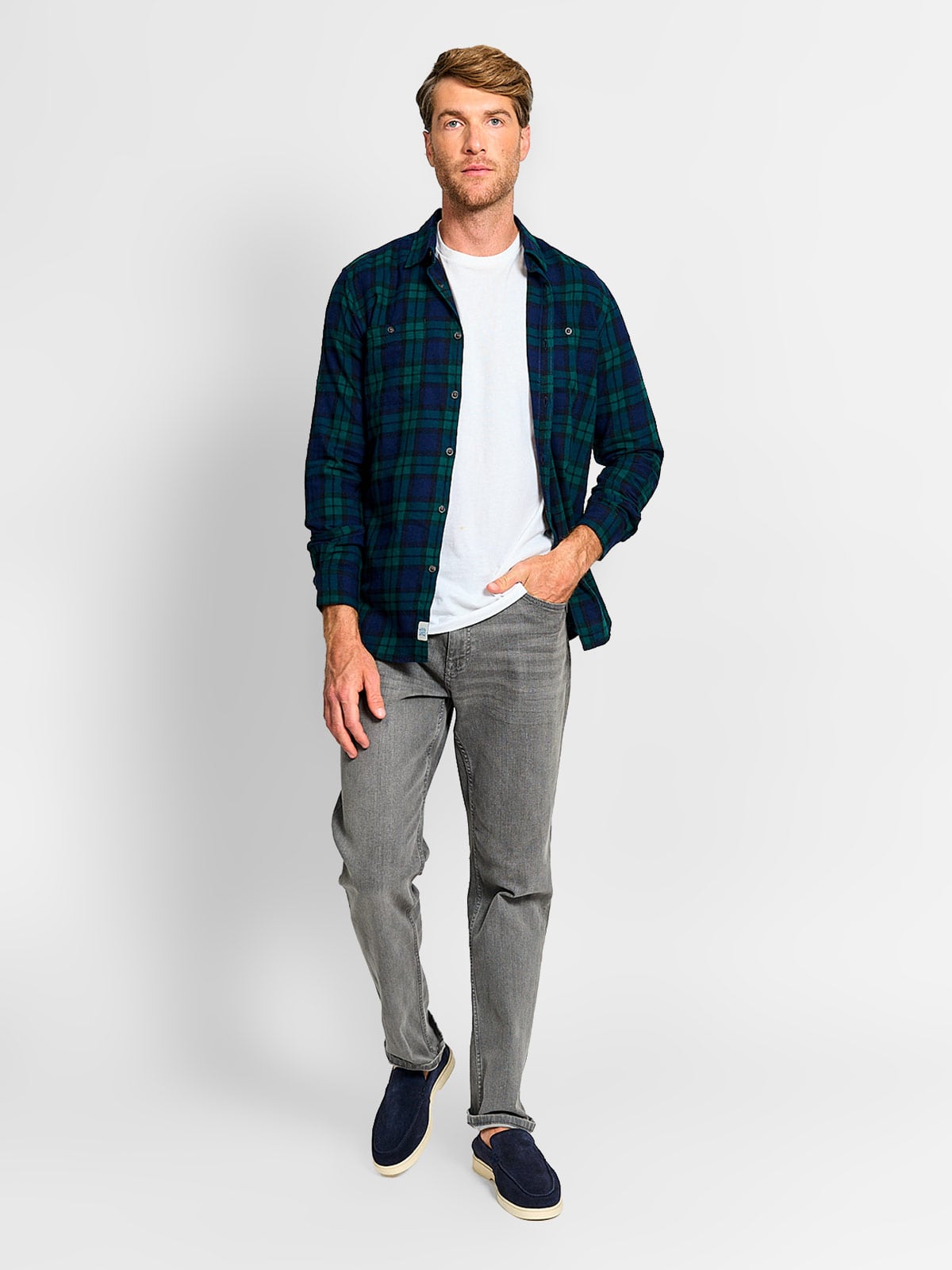 CAMISA HOMBRE REGATTA ALGODÓN MANGA LARGA FRANELA - 4