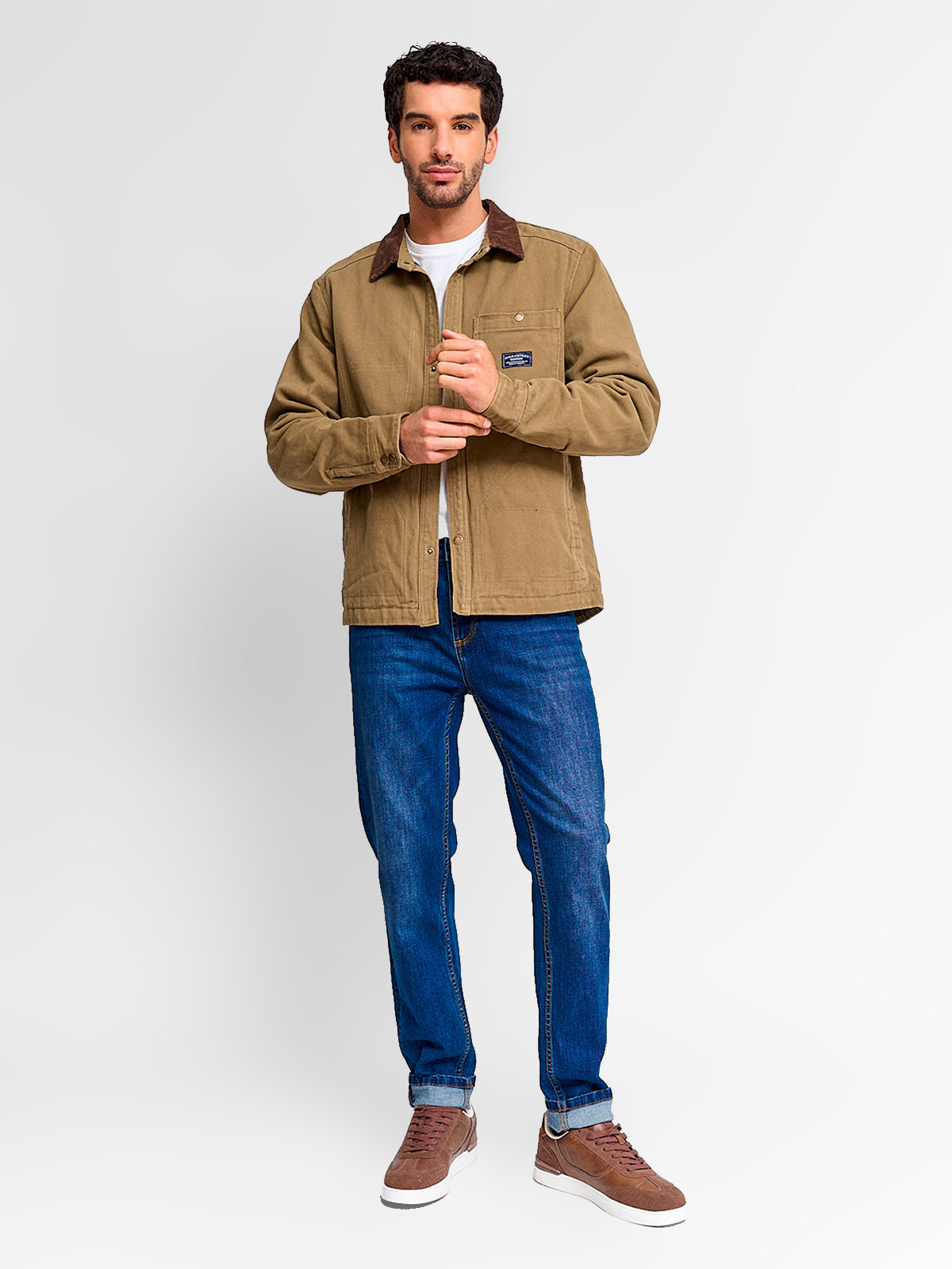 CHAQUETA HOMBRE BARBADOS ALGODÓN CUELLO COTELÉ - 4