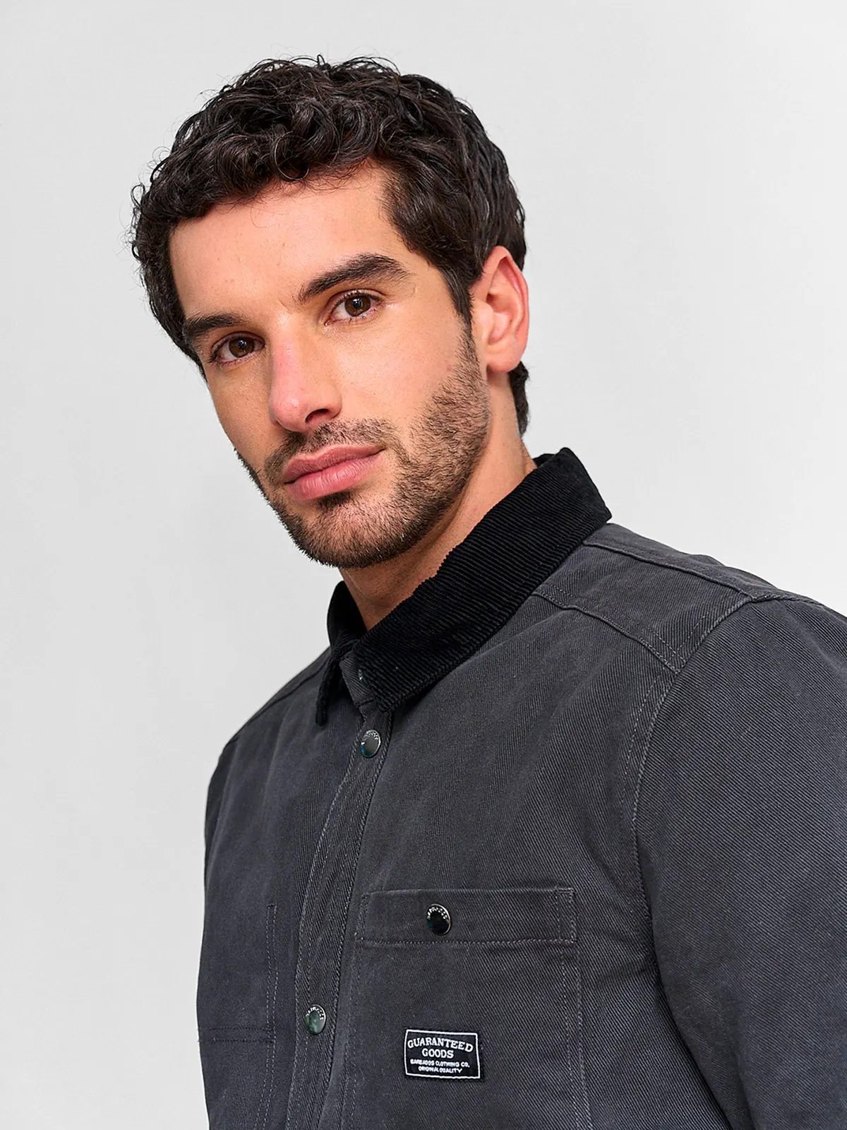 CHAQUETA HOMBRE BARBADOS ALGODÓN CUELLO COTELÉ - 3