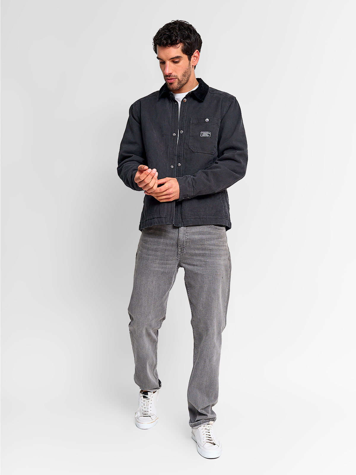 CHAQUETA HOMBRE BARBADOS ALGODÓN CUELLO COTELÉ - 4