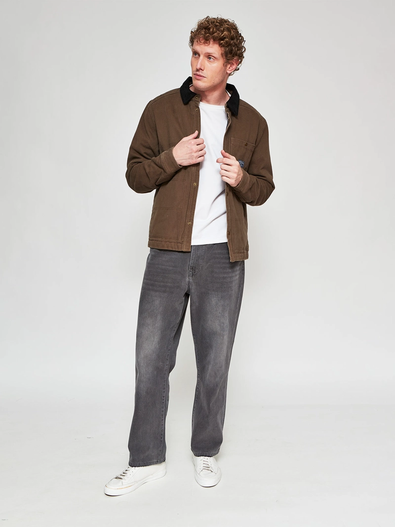 CHAQUETA HOMBRE BARBADOS ALGODÓN CUELLO COTELÉ - 4