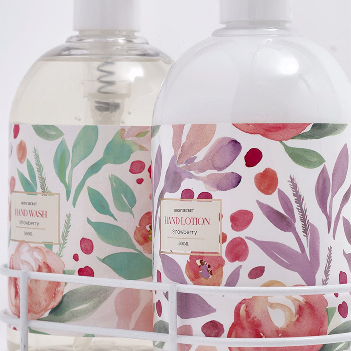 DÚO CUIDADO DE MANOS BODY SECRET LOCIÓN+JABÓN STRAWBERRY 500ML+500ML - 5