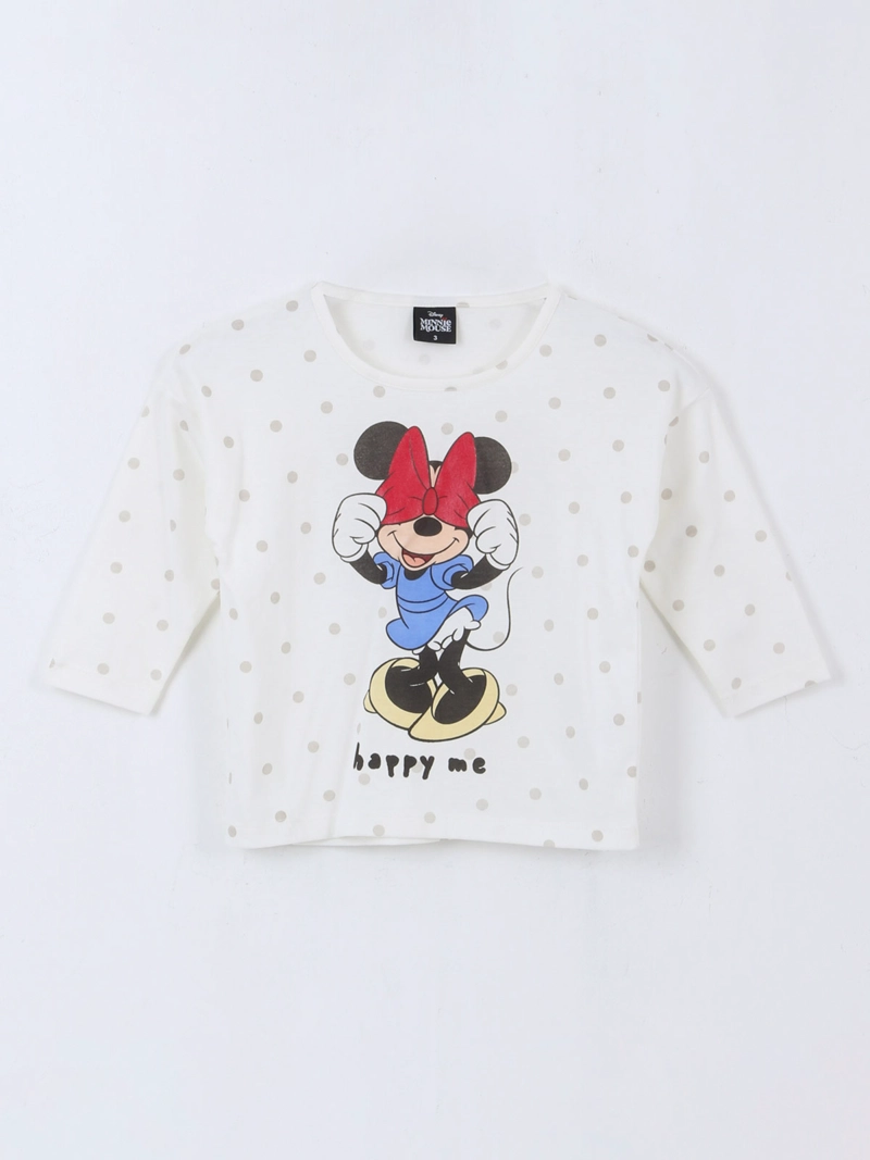 POLERA NIÑA DISNEY MINNIE MANGA LARGA