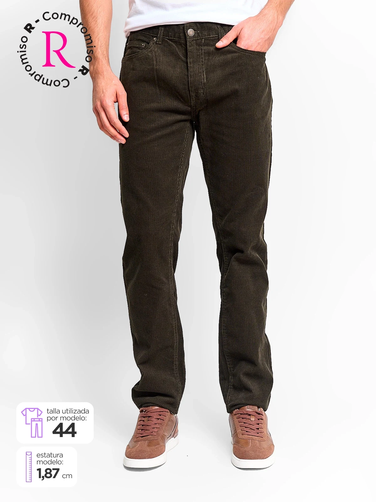 PANTALÓN HOMBRE KENNETH STEVENS ALGODÓN COTELÉ - 1