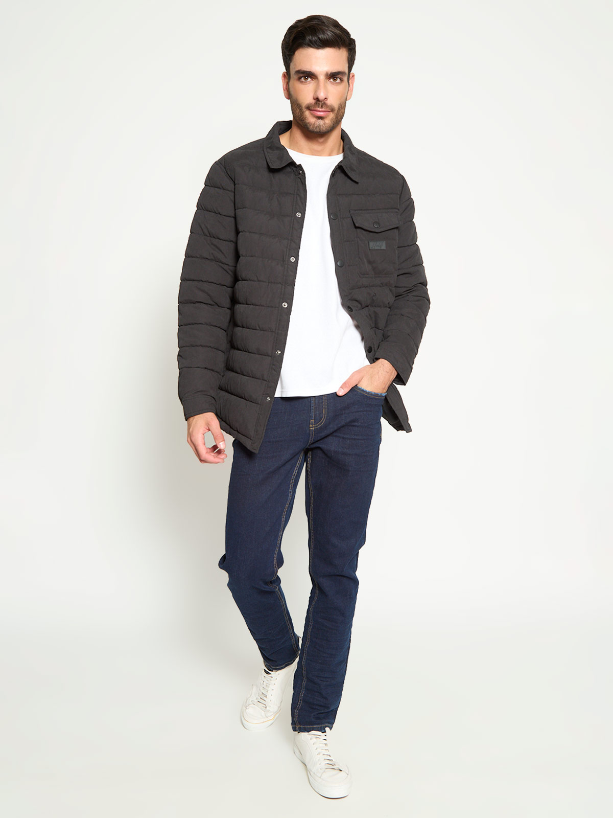 CHAQUETA HOMBRE HALF CUELLO CAMISERO - 4
