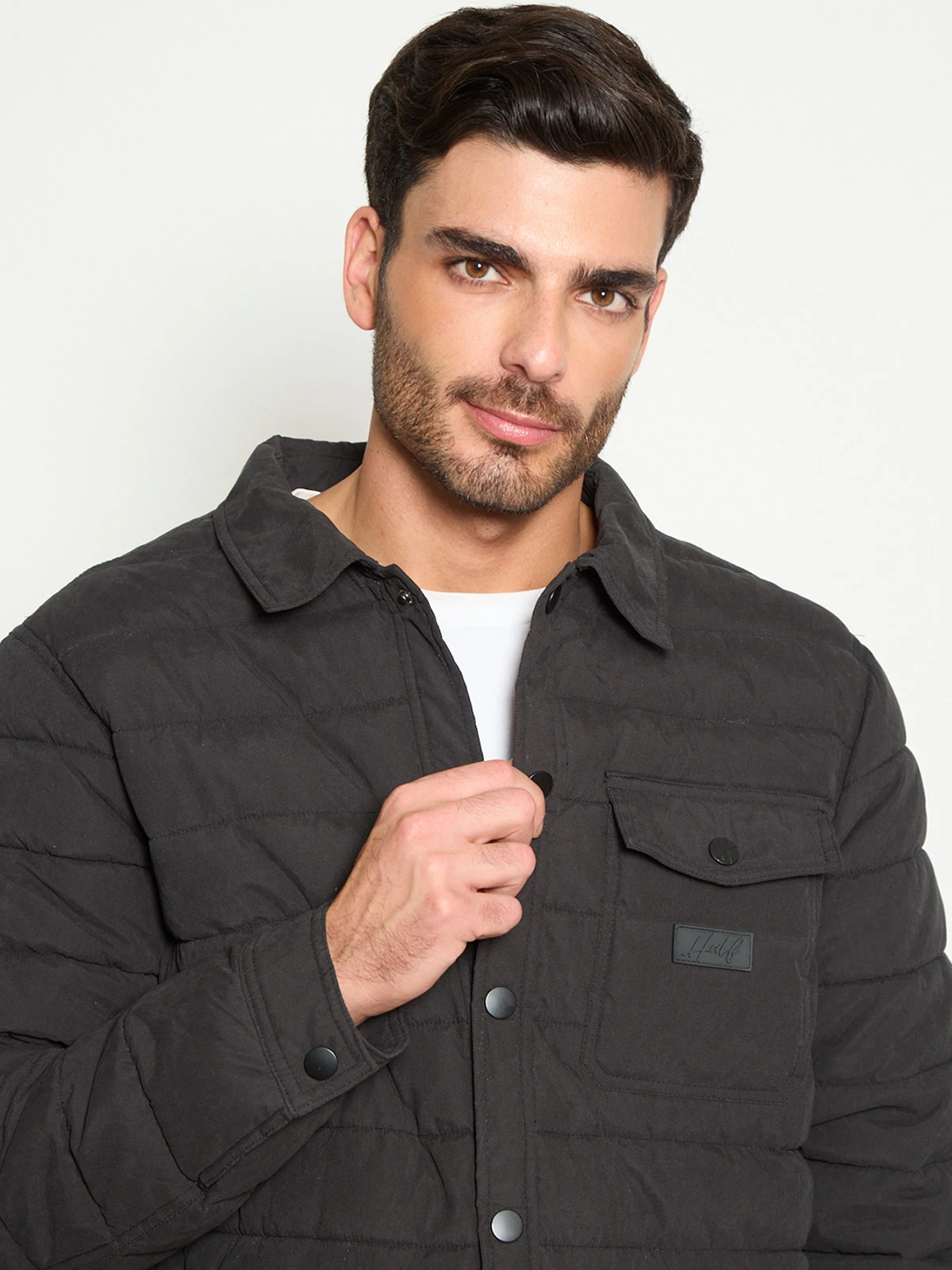 CHAQUETA HOMBRE HALF CUELLO CAMISERO - 3