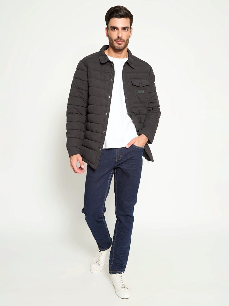 CHAQUETA HOMBRE HALF CUELLO CAMISERO - 4