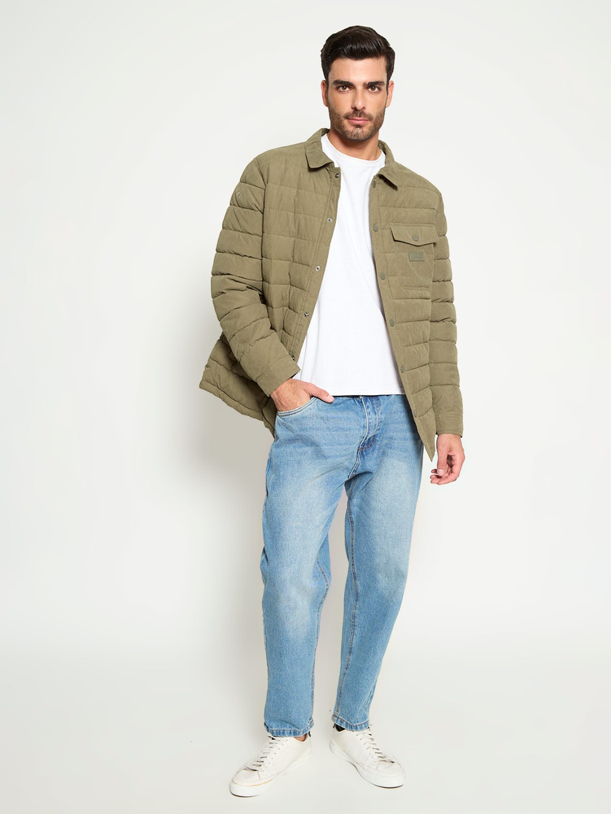 CHAQUETA HOMBRE HALF CUELLO CAMISERO - 4