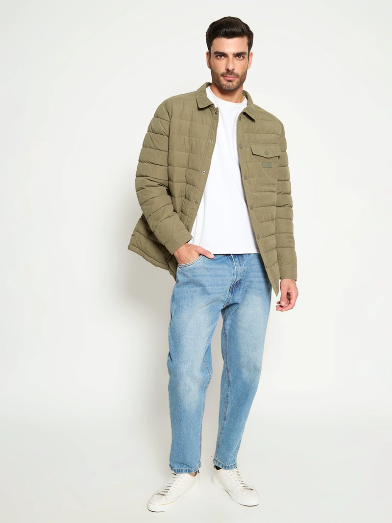CHAQUETA HOMBRE HALF CUELLO CAMISERO - 4