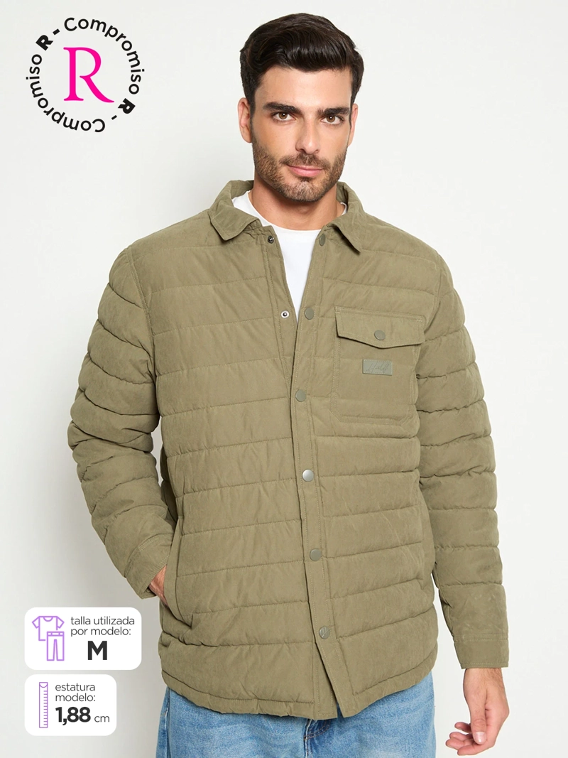 CHAQUETA HOMBRE HALF CUELLO CAMISERO - 1