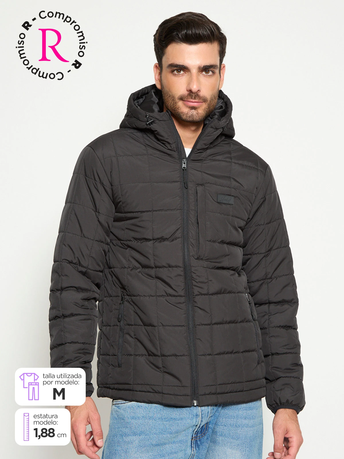 PARKA HOMBRE HALF CUADROS - 1