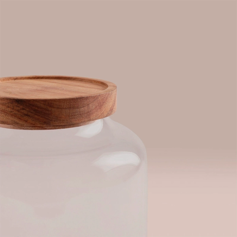 CANISTER MAISON LINETT VIDRIO MADERA M - 2