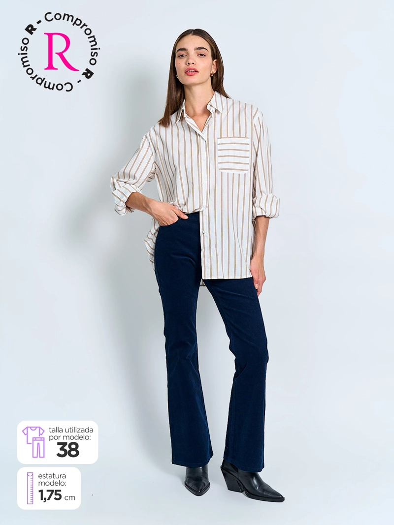 PANTALÓN MUJER PEPE JEANS ALGODÓN COTELÉ - 1