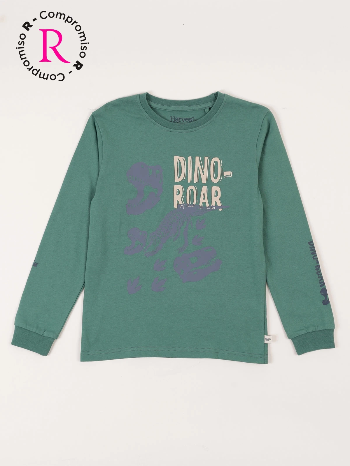 POLERA MANGA LARGA ALGODÓN NIÑO HARVEST DINOSAURIO