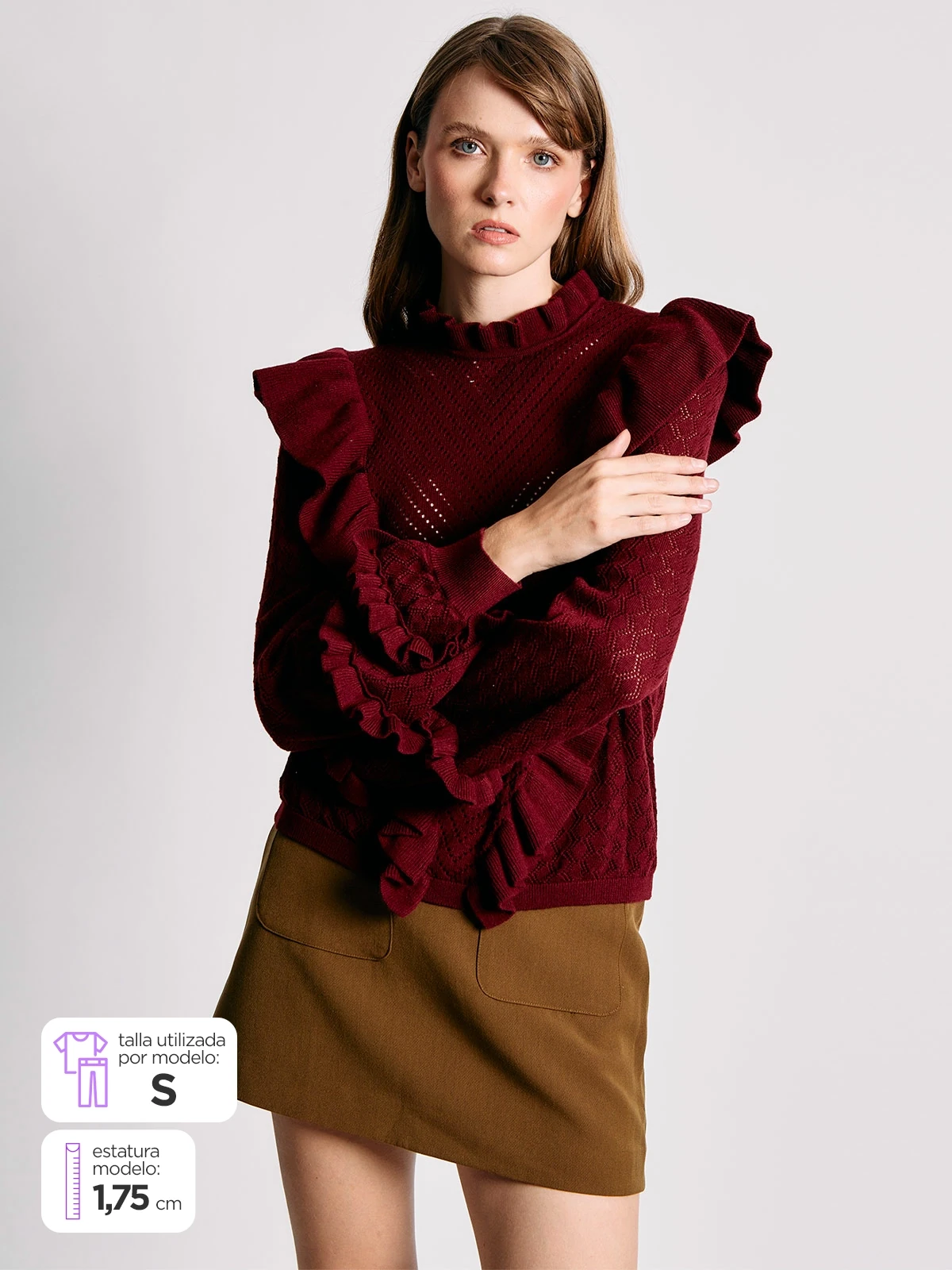 SWEATER MUJER MARQUIS RUCHAS DESAGUJADAS - 1