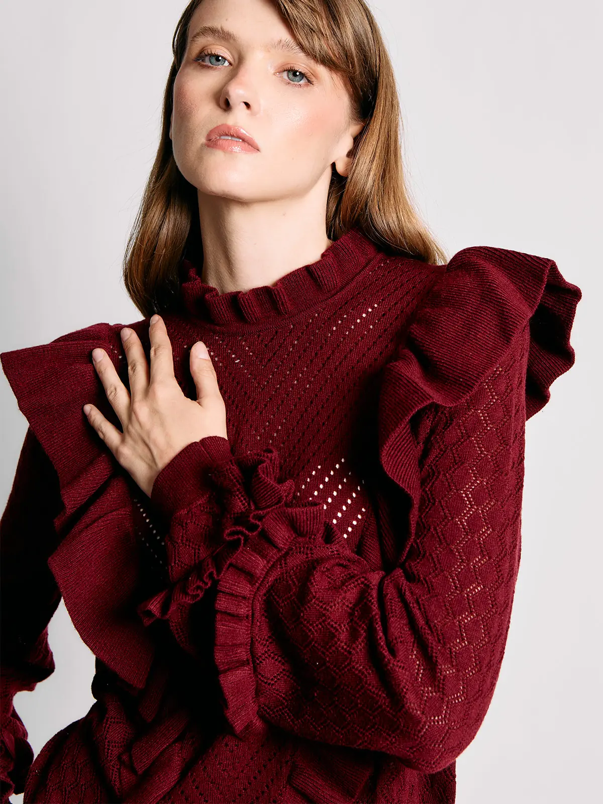 SWEATER MUJER MARQUIS RUCHAS DESAGUJADAS - 3