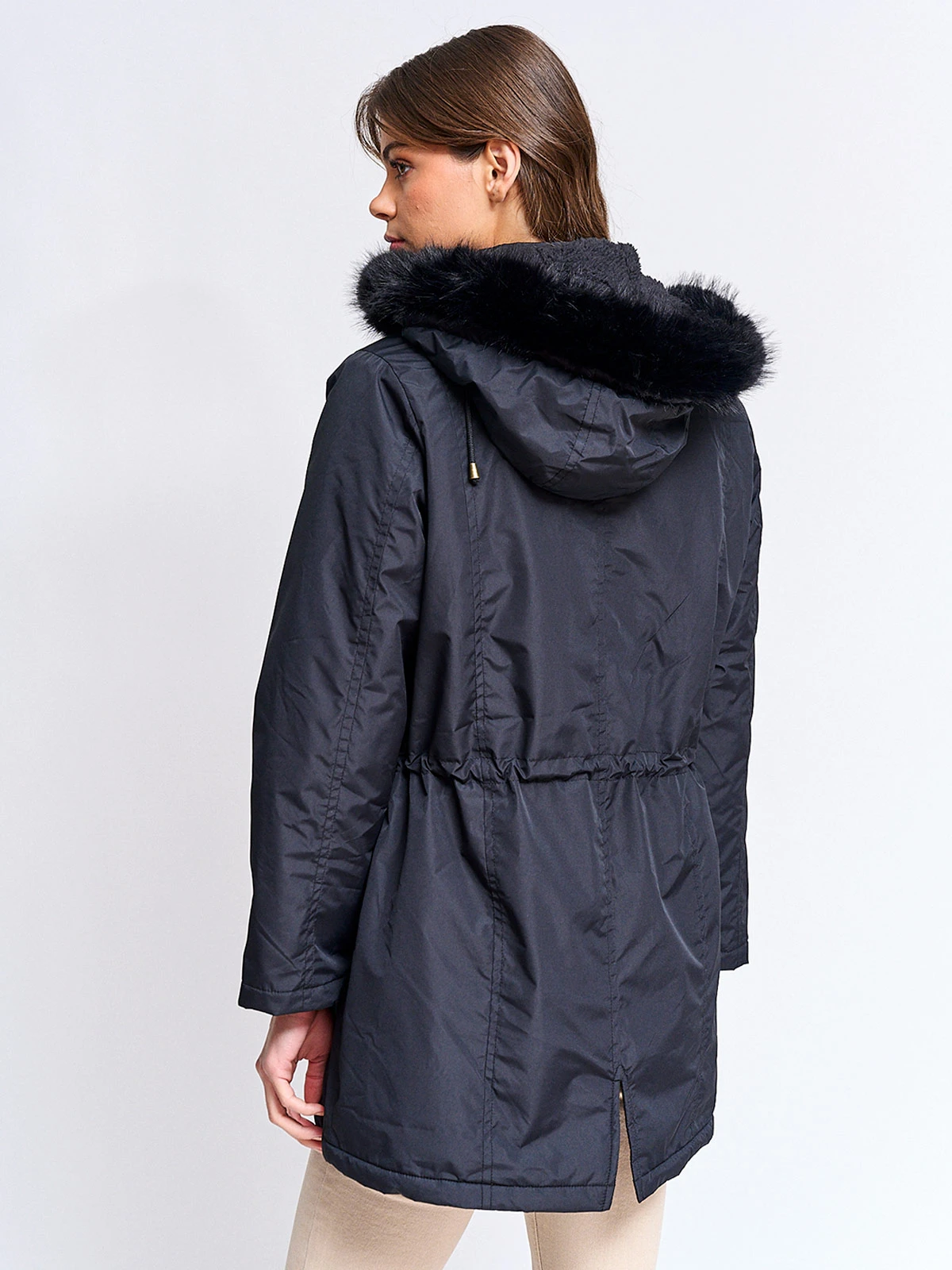 PARKA MUJER AZIZ LARGA FORRADA GORRO - 2