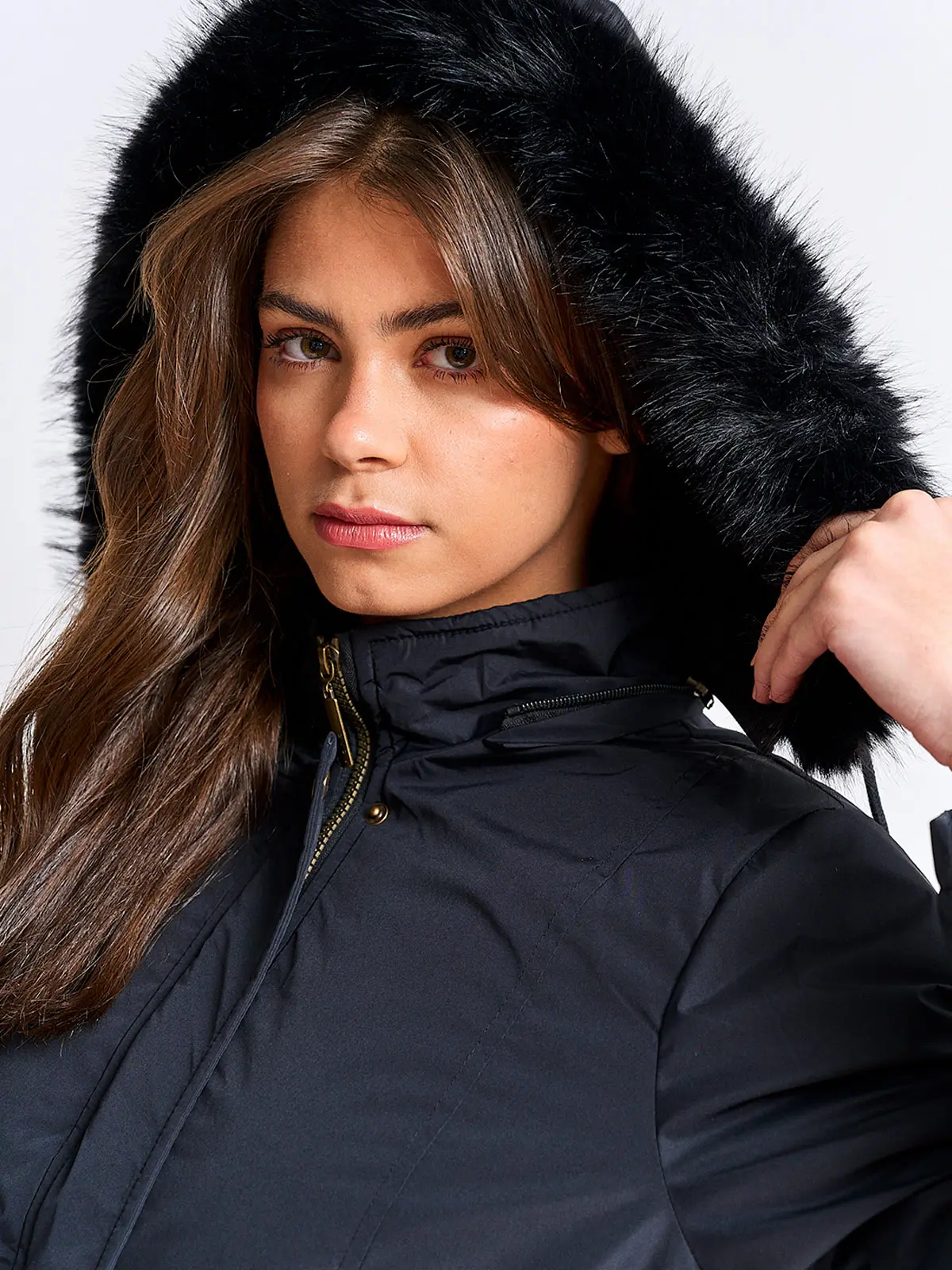 PARKA MUJER AZIZ LARGA FORRADA GORRO - 3