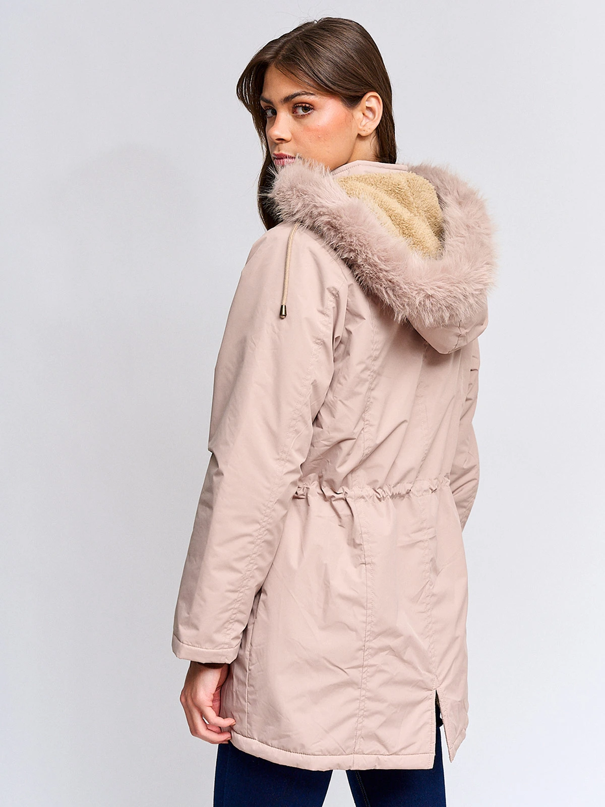 PARKA MUJER AZIZ LARGA FORRADA GORRO - 2