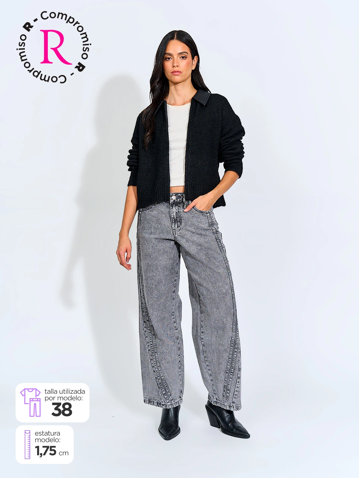 JEANS MUJER BARBADOS ALGODÓN WIDE LEG - 1