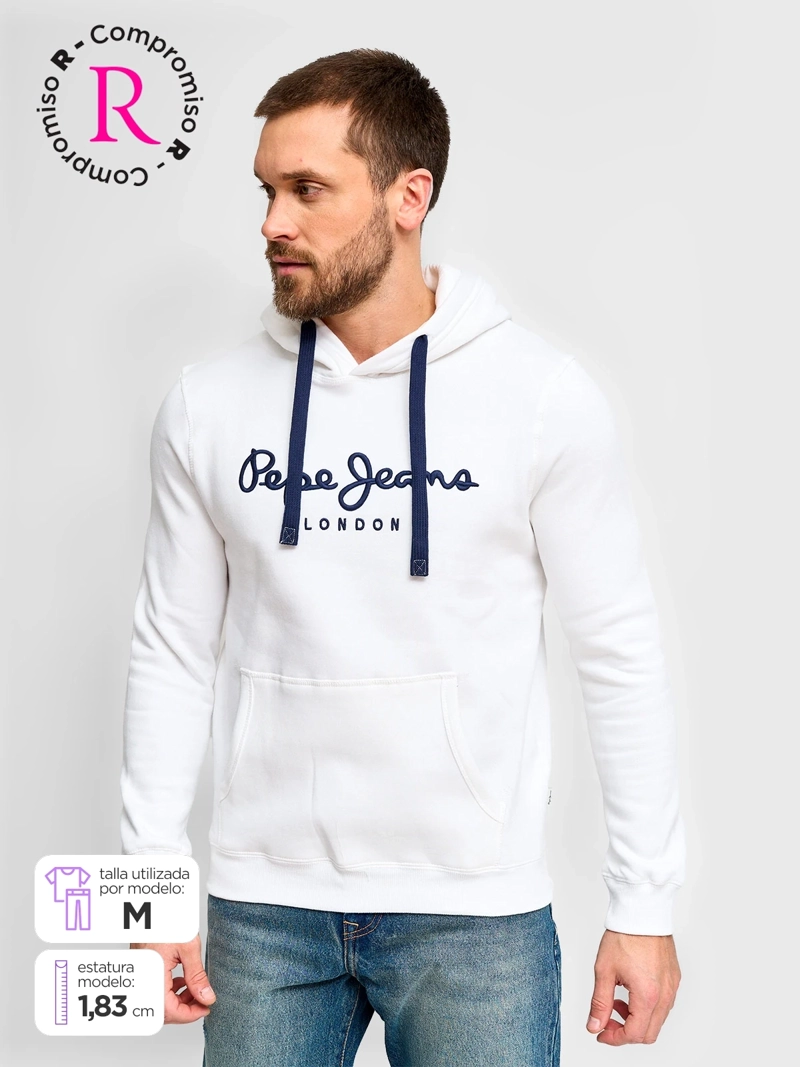 POLERÓN HOMBRE PEPE JEANS ALGODÓN BÁSICO CAPUCHA - 1