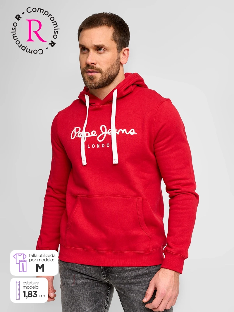 POLERÓN HOMBRE PEPE JEANS ALGODÓN BÁSICO CAPUCHA