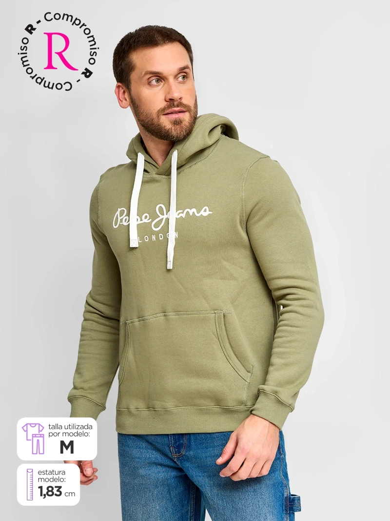 POLERÓN HOMBRE PEPE JEANS ALGODÓN BÁSICO CAPUCHA - 1