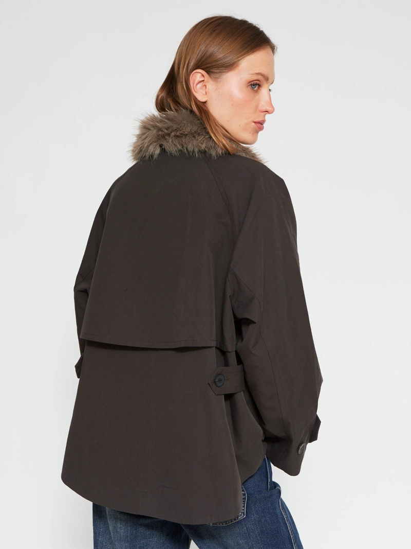 CHAQUETA MUJER MARQUIS ALGODÓN TRENCH CUELLO PELOS - 2