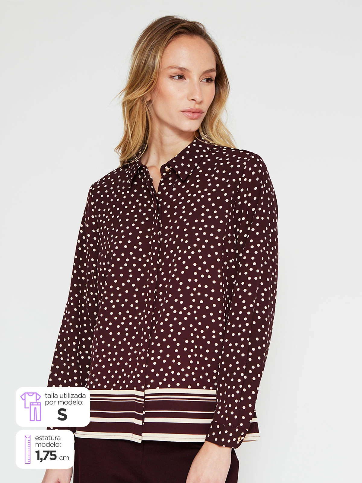 BLUSA MUJER CACHAREL MANGA LARGA - 1