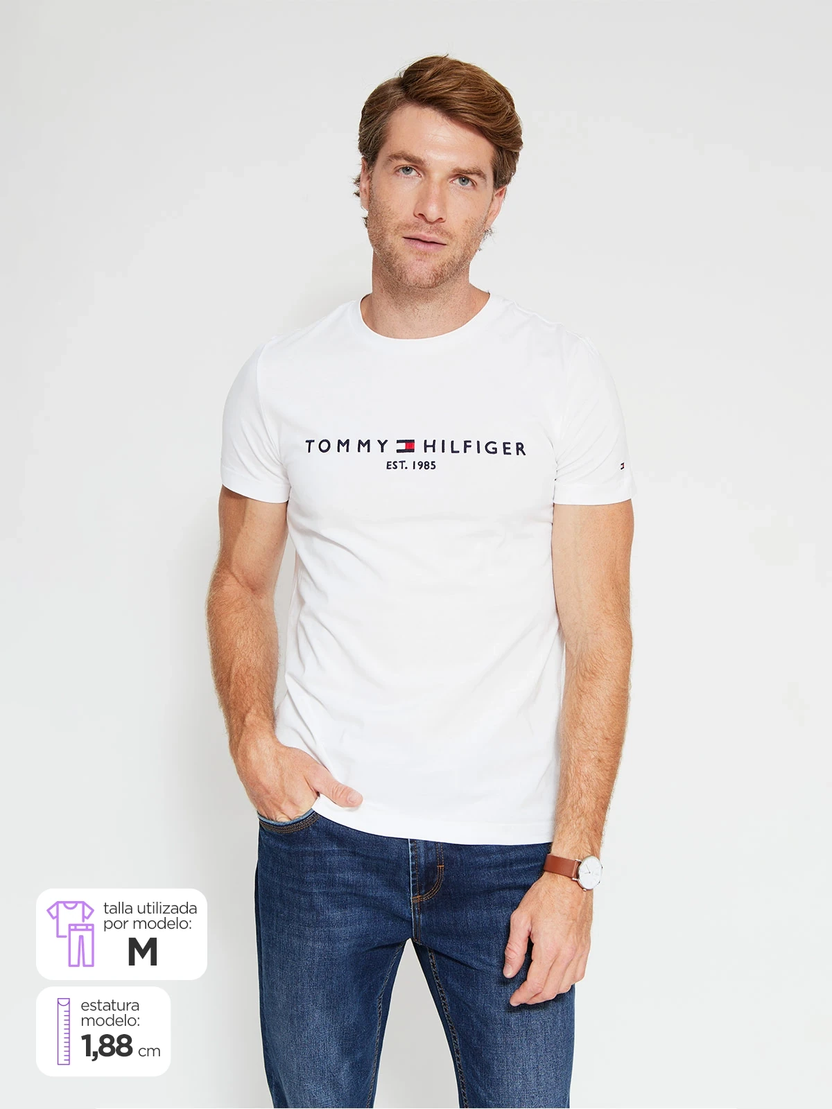 POLERA HOMBRE TOMMY HILFIGER ALGODÓN MANGA CORTA