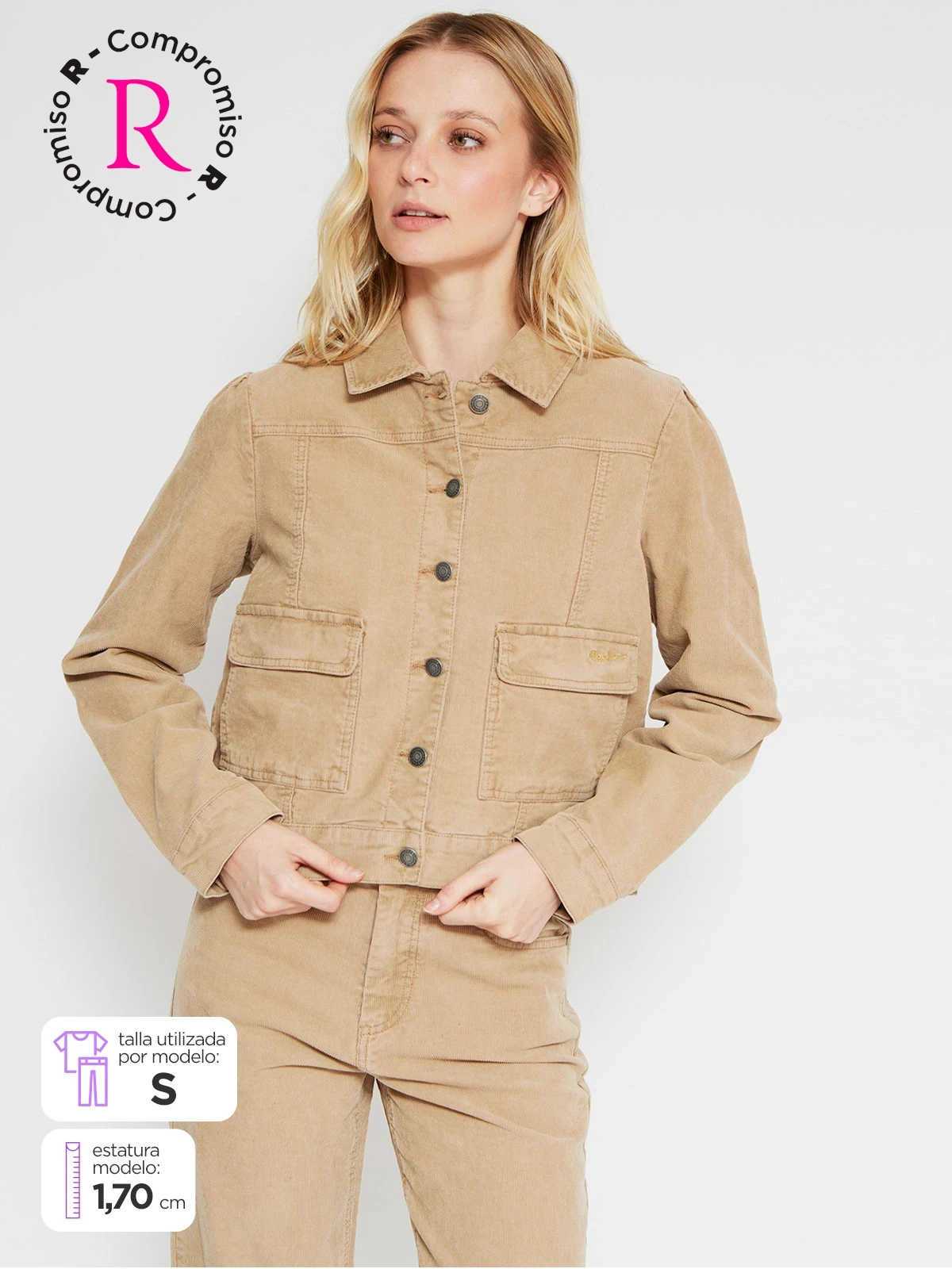 CHAQUETA MUJER PEPE JEANS ALGODÓN COTELÉ - 1