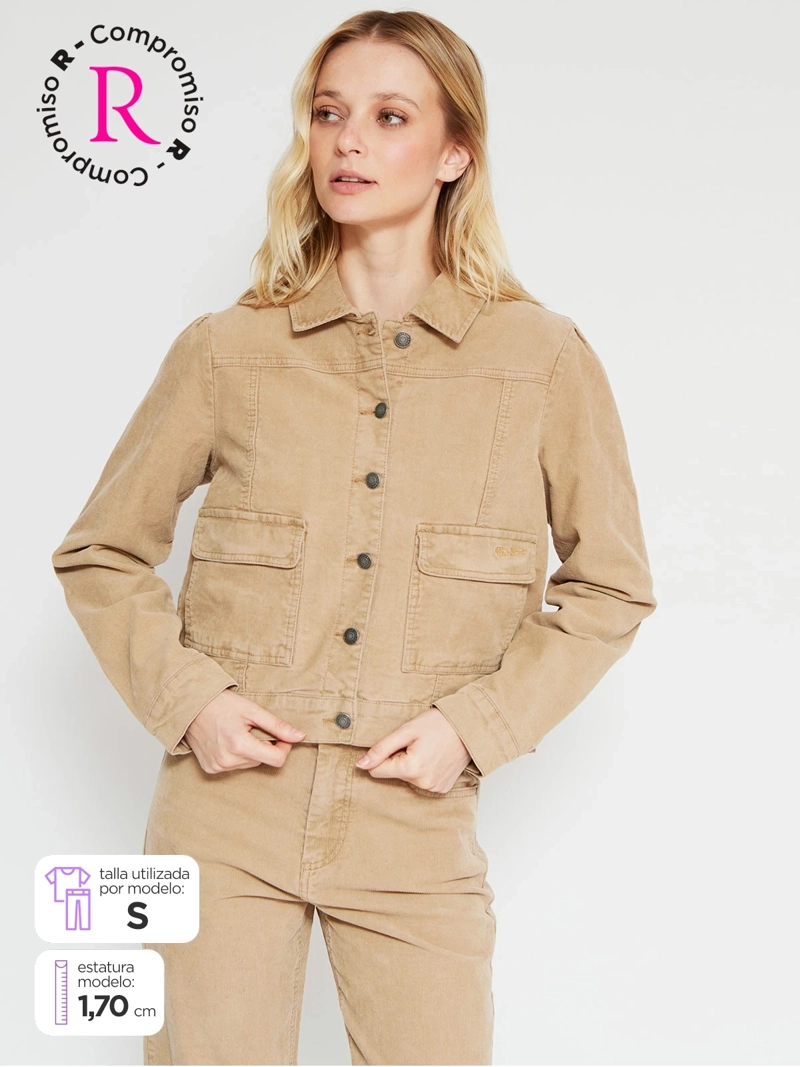 CHAQUETA MUJER PEPE JEANS ALGODÓN COTELÉ - 1
