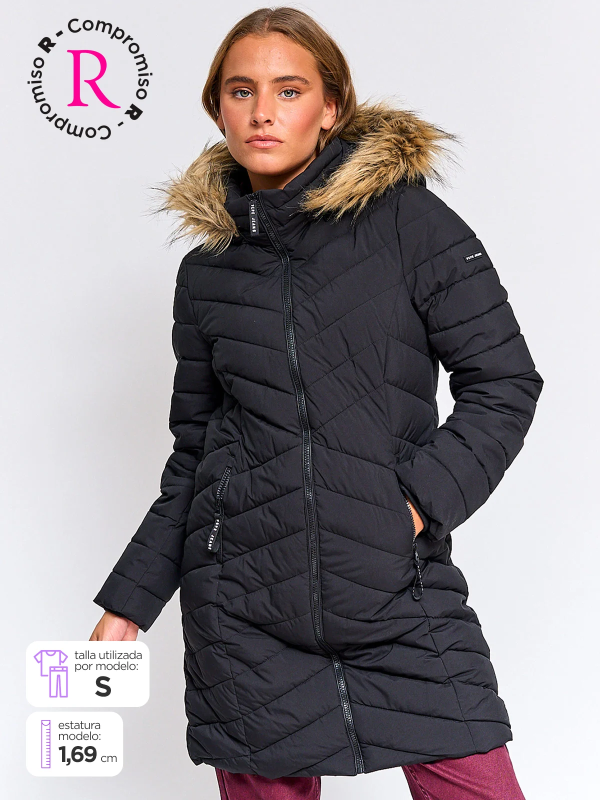 PARKA MUJER PEPE JEANS LARGA - 1